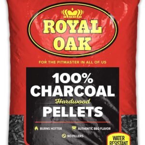Royal Oak 100% Hardhout Pellets voor barbecue & roken, hoge hitte, waterbestendig, makkelijk schoon te maken, 13,6kg