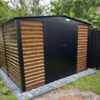 Grafitowa szopa ogrodowa z grubszej blachy Dettel Plus – Bild 2