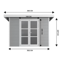 Abri de jardin composite SINTRA 9 m² gris clair – Moderne et résistant – Bild 2