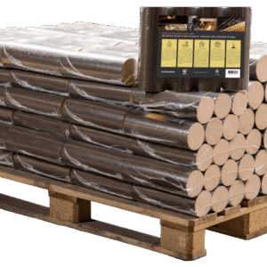 PREMIUM Hardhoutbriketten rond, 48 x 10kg, 480kg Pallet